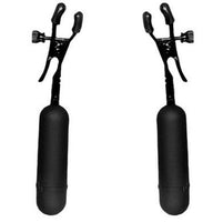 Fetish Fantasy Cordless Vibrating Nipple Clamps - Black