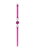 Bad Romance Translucent Mouth Gag with Metal Tube - Pink
