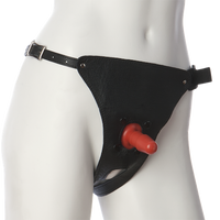 Vac-U-Lock Leather Ultra Harness with Plug