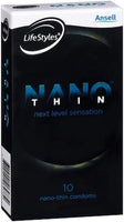 Ansell Lifestyles Nano Thin Condoms - 10pk