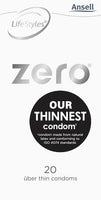 Ansell Lifestyles Zero Uber Thin Condoms - 20pk