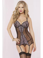 STM 10626 - Sweet Affair Chemise Set - Black/Pink