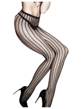 Load image into Gallery viewer, BACI AD2012 - After Dark Jacquard Pantyhose OS Stripe Black