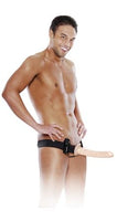 Fetish Fantasy Vibrating 10inch Hollow Strap On - Flesh