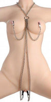 Master Series Collar with Nipple to Labia Clamps