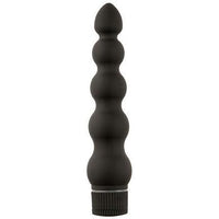 Black Magic Ribbed Vibrator 7inch  - Black