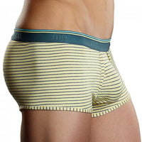Male Power Pouch Enhancer Short Small - Heather Stripe - Yellow