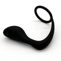 The P-Gasm Cock Ring Plug - Black