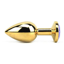 Load image into Gallery viewer, Golden Anal Plug with Gem - Medium
