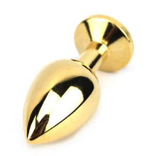 Load image into Gallery viewer, Golden Anal Plug with Gem - Medium