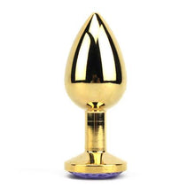 Load image into Gallery viewer, Golden Anal Plug with Gem - Medium