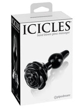 Load image into Gallery viewer, No 77 Glass Black Rose Butt Plug