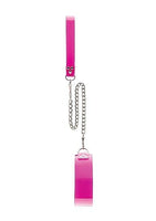 Bad Romance Translucent Slave Collar Velcro - Pink