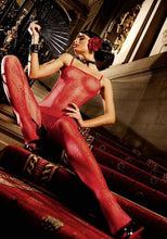 Load image into Gallery viewer, BACI 168 - Flower Lace Bodystocking - Red