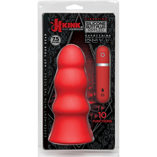 Load image into Gallery viewer, Kink Vibrating Silicone Butt Plug Ridged 8Inch