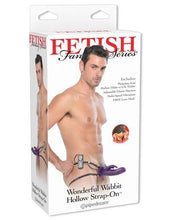 Load image into Gallery viewer, Fetish Fantasy Vibrating Wonderful Wabbit Hollow Strap-On - Purple
