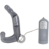 Mens Pleasure Wand Prostate Massager 6 Inch - Charcoal