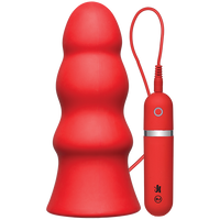 Kink Vibrating Silicone Butt Plug Ridged 8Inch