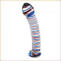 The Red White And Blue Glass Dildo