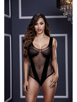 BACI 3134 Fishnet Jacquard V Teddy OS - Black