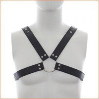 Sub-Mission Deluxe Leather Chest Harness - Black