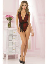 Load image into Gallery viewer, Floral Galloon Lace and Contrast Mesh Teddy