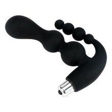 Load image into Gallery viewer, Anal Vibrator with Perineum Tickler - Black