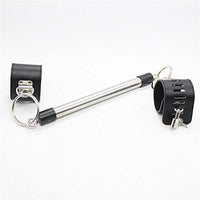 Steel Spreader Bar With Locking Wrist Cuffs - Black